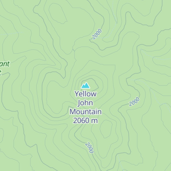 Map of Yellow John Mountain
