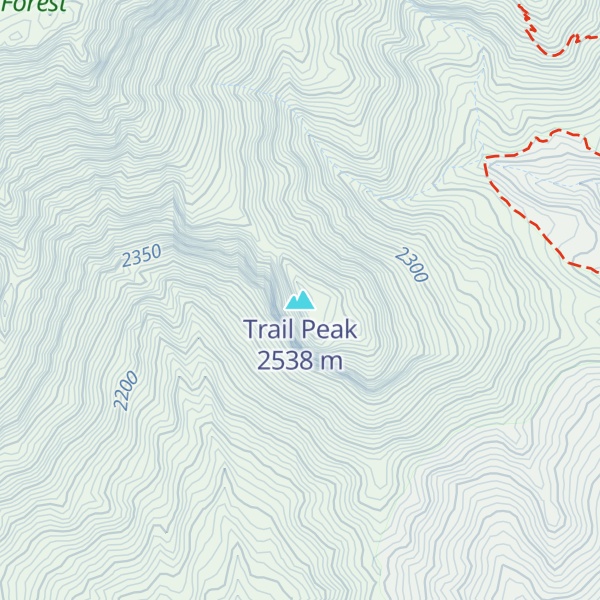 Map of Trail Peak