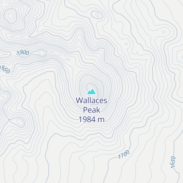 Map of Wallaces Peak