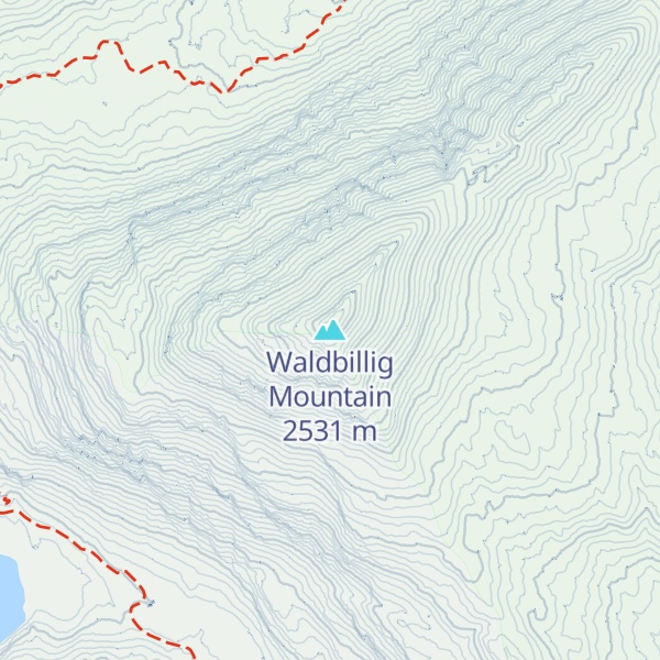 Map of Waldbillig Mountain