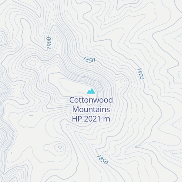 Map of Cottonwood Mountains HP