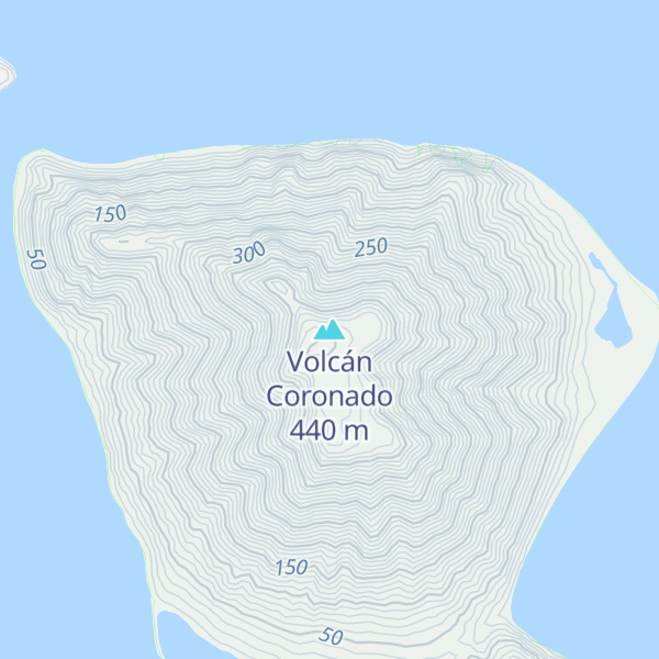 Map of Volcán Coronado