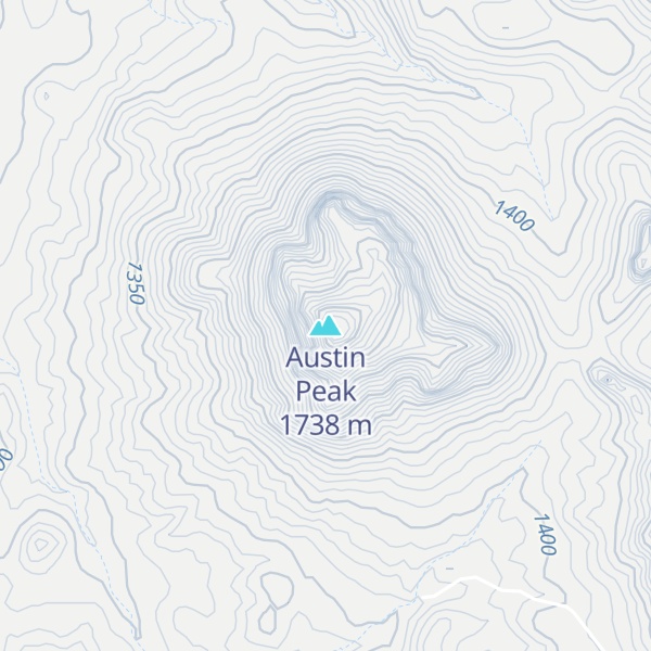 Map of Austin Peak