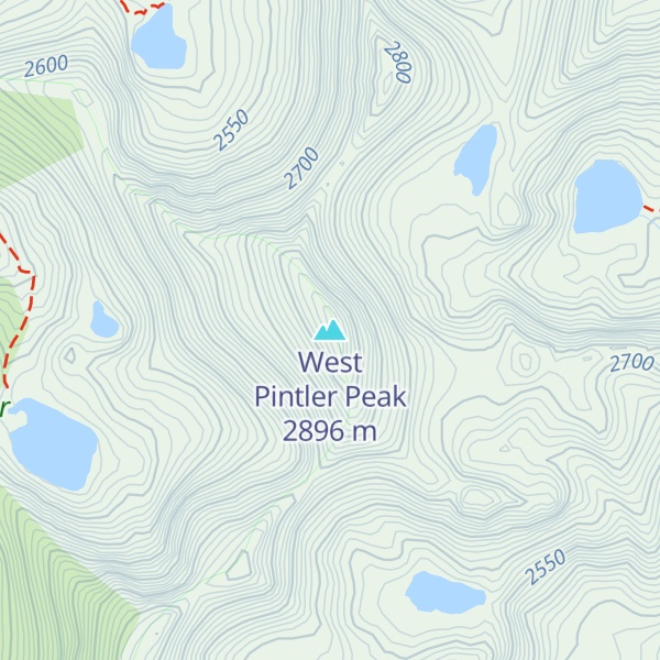 Map of West Pintler Peak