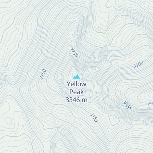 Map of Yellow Peak
