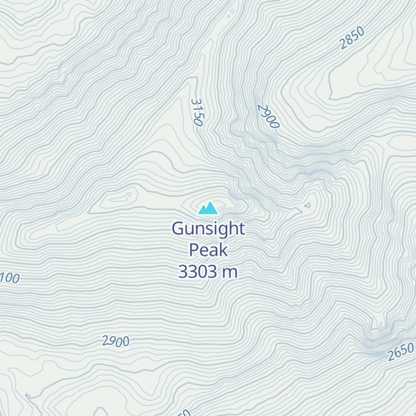 Map of Gunsight Peak