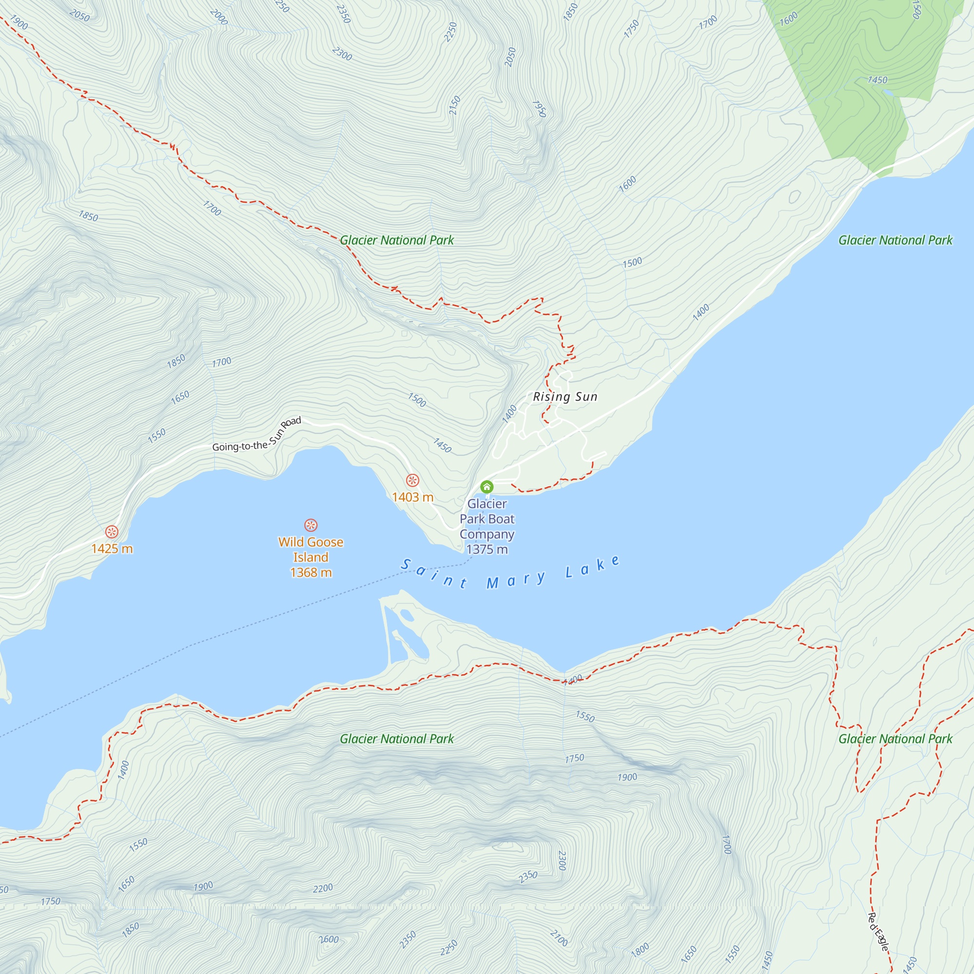 Glacier Park Boat Company map