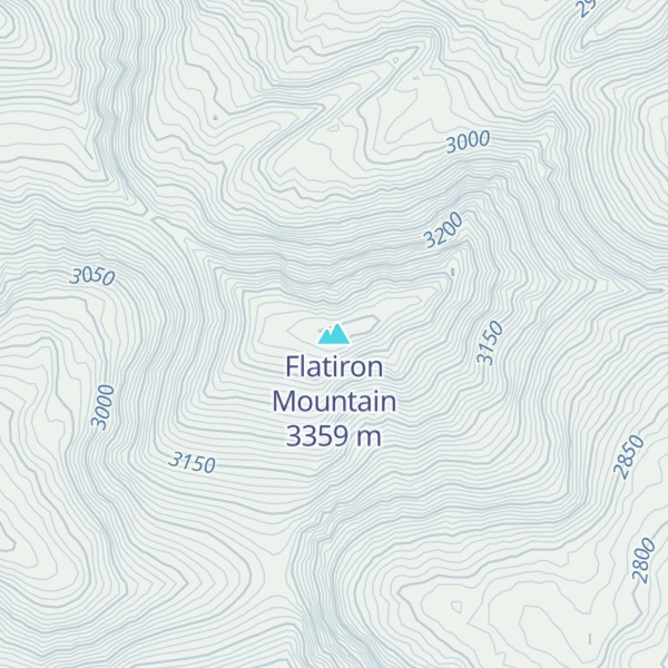 Map of Flatiron Mountain