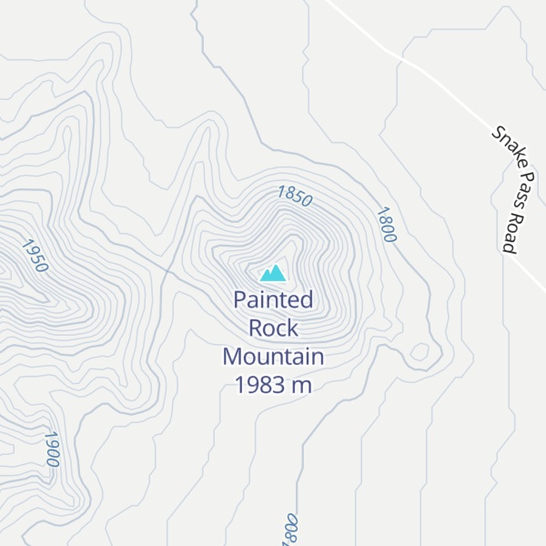 Map of Painted Rock Mountain