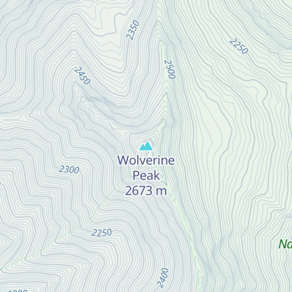 Map of Wolverine Peak