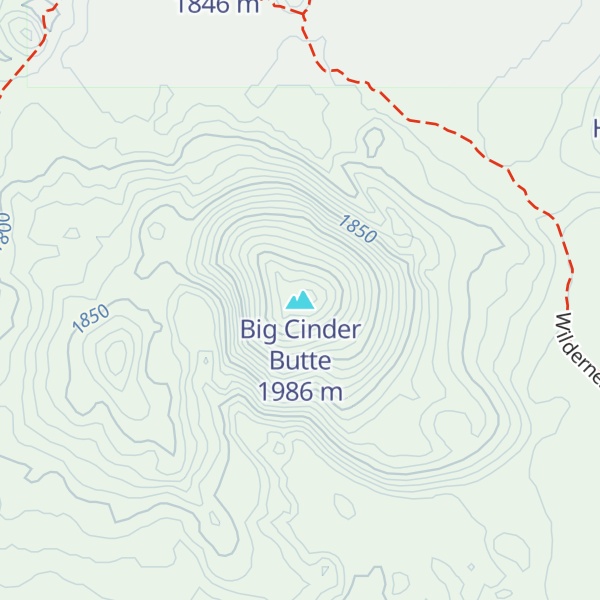 Map of Big Cinder Butte