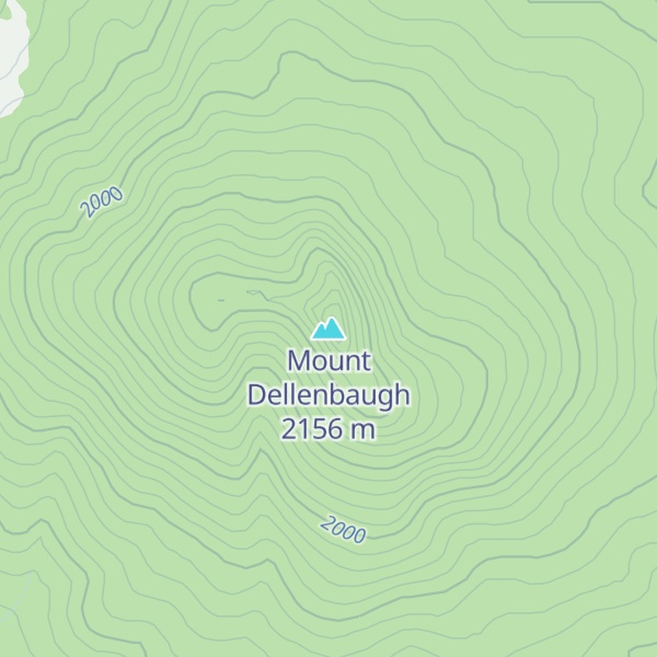 Map of Mount Dellenbaugh