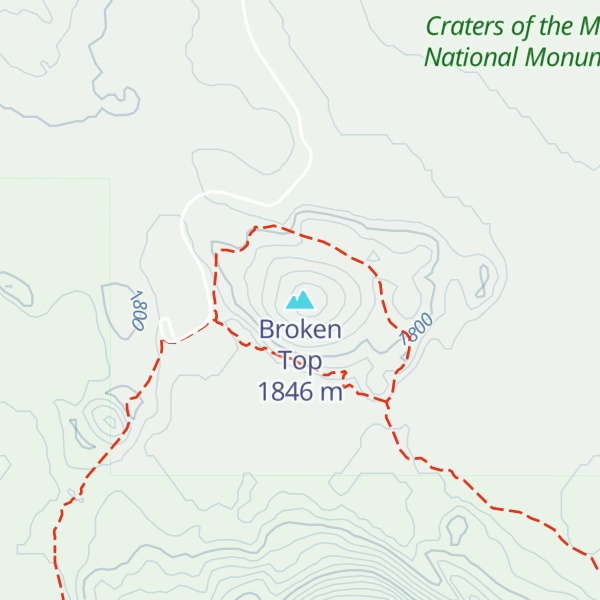Map of Broken Top