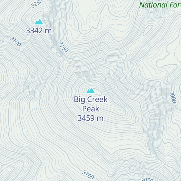 Map of Big Creek Peak