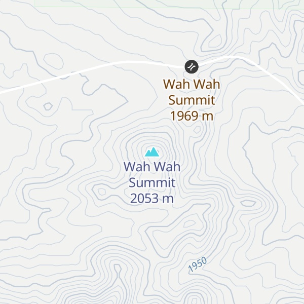 Map of Wah Wah Summit