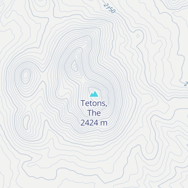 Map of Tetons, The