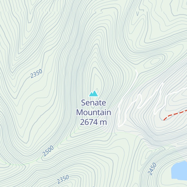 Map of Senate Mountain