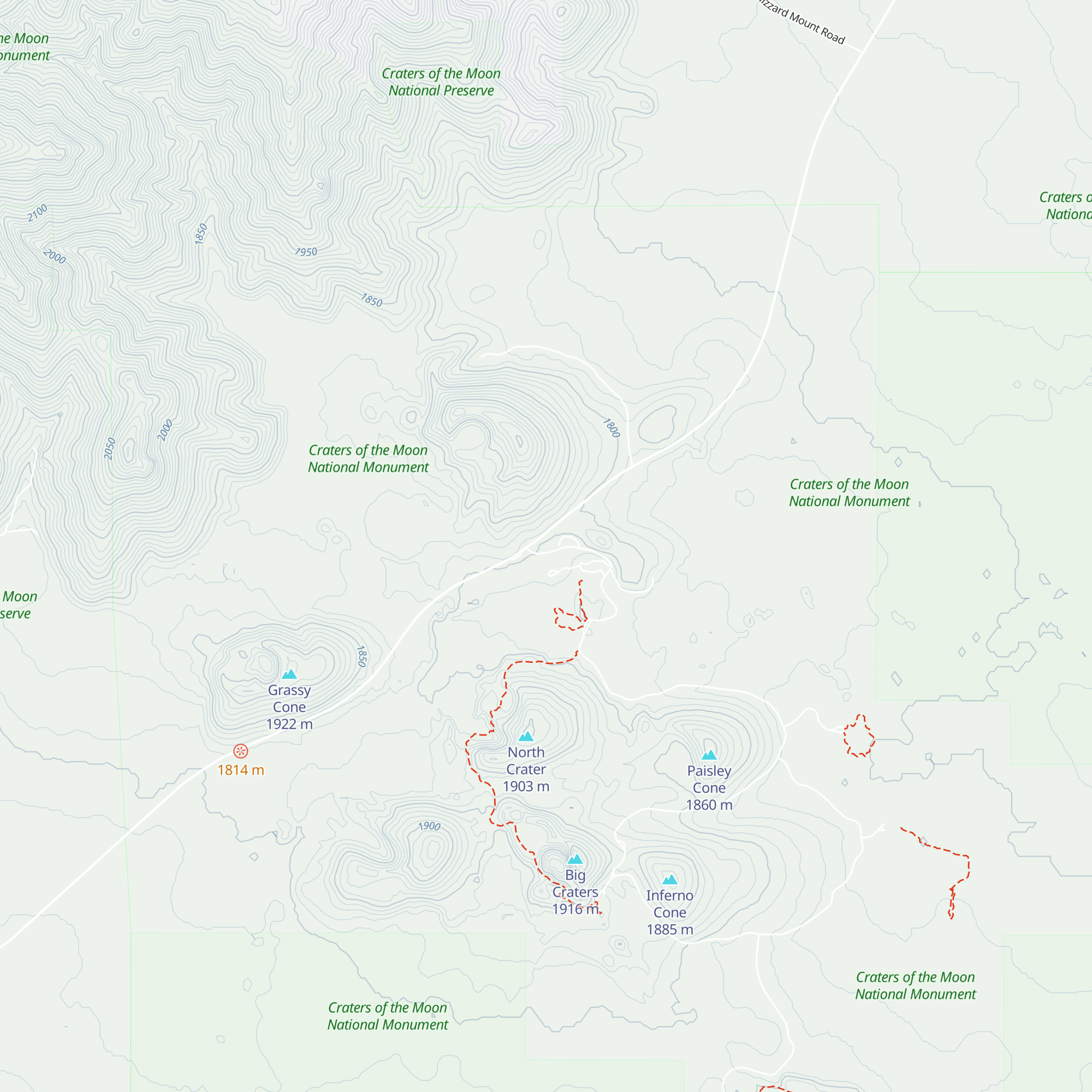 Craters of the Moon National Monument Visitor's Center map