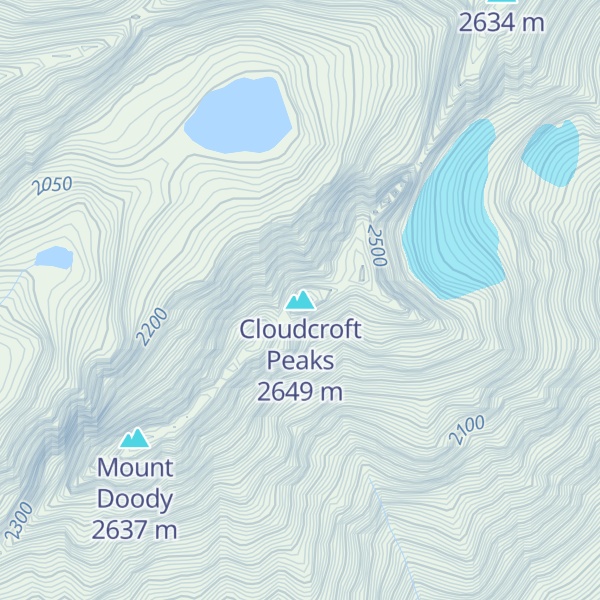 Map of Cloudcroft Peaks