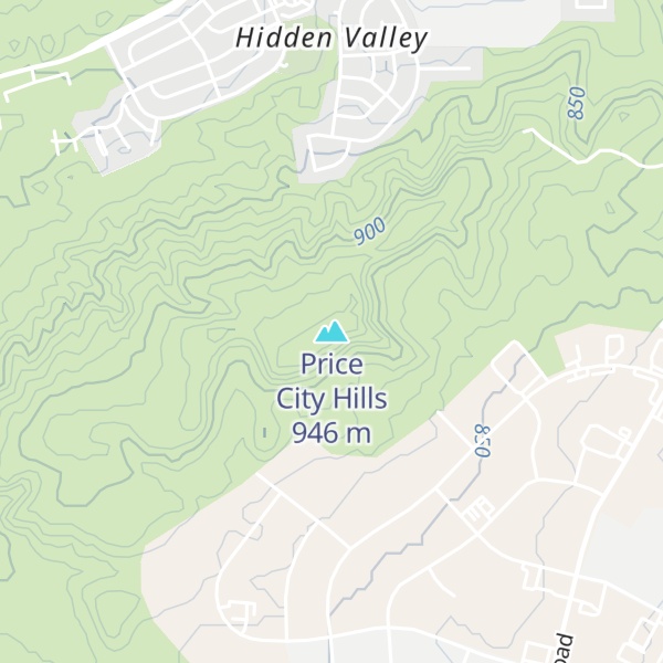 Map of Price City Hills