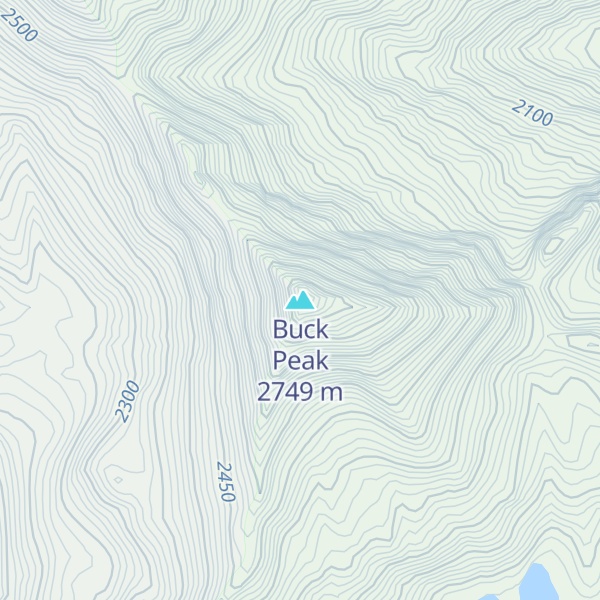 Map of Buck Peak