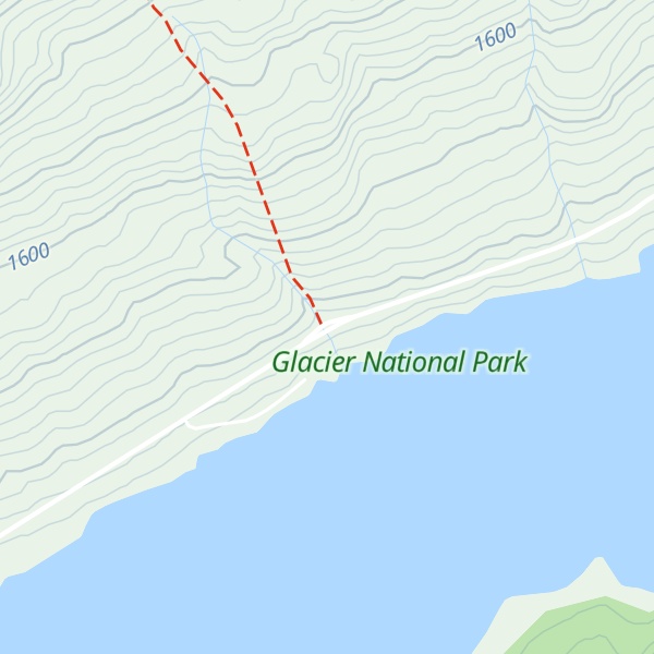 Map of Many Glacier Entrance Station