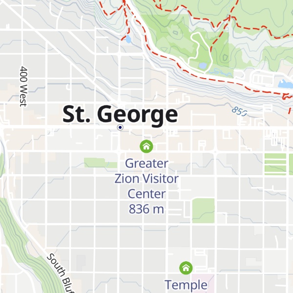 Map of Greater Zion Visitor Center
