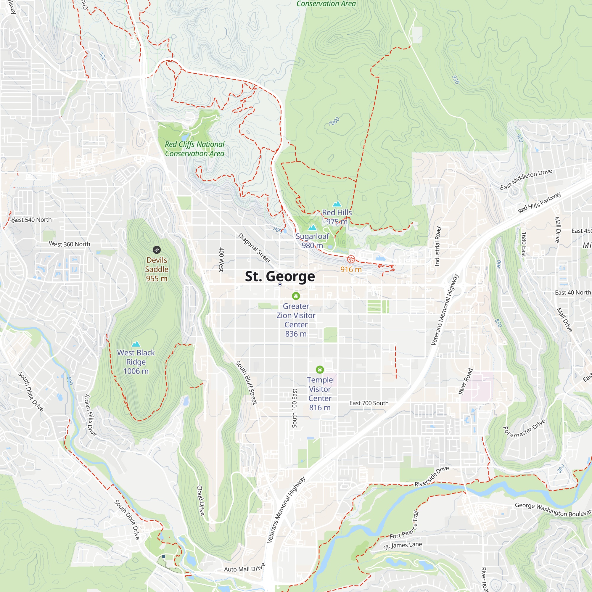 Greater Zion Visitor Center map