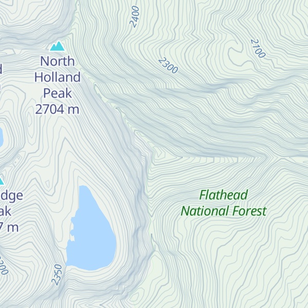 Map of Holland Peak