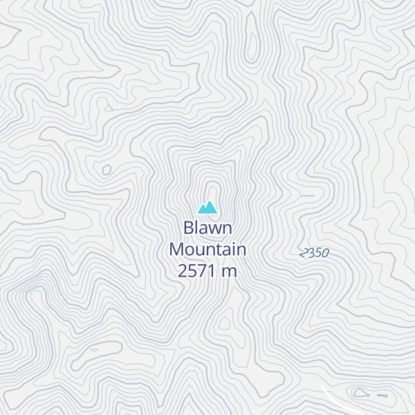 Map of Blawn Mountain