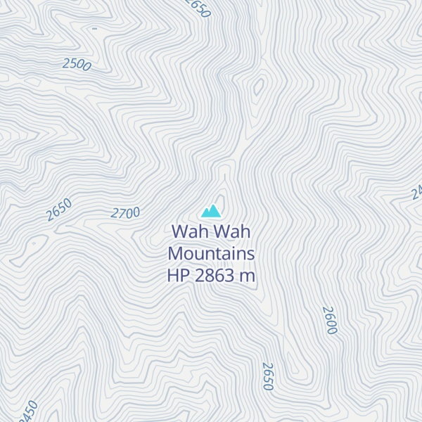 Map of Wah Wah Mountains HP