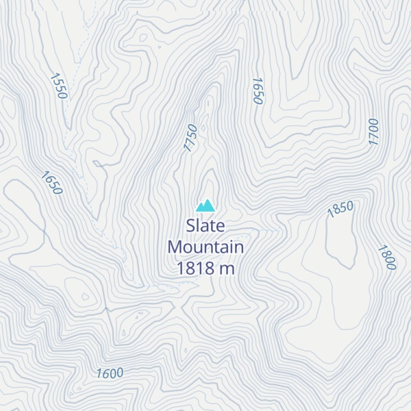 Map of Slate Mountain