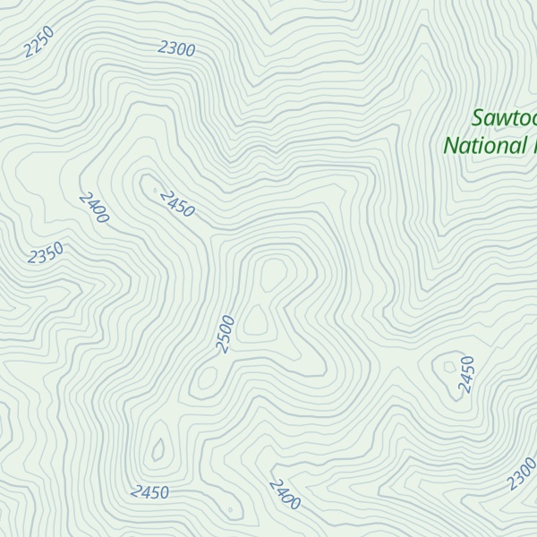 Map of Mahogany Peaks