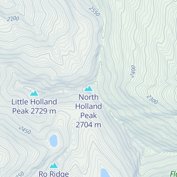 Map of North Holland Peak