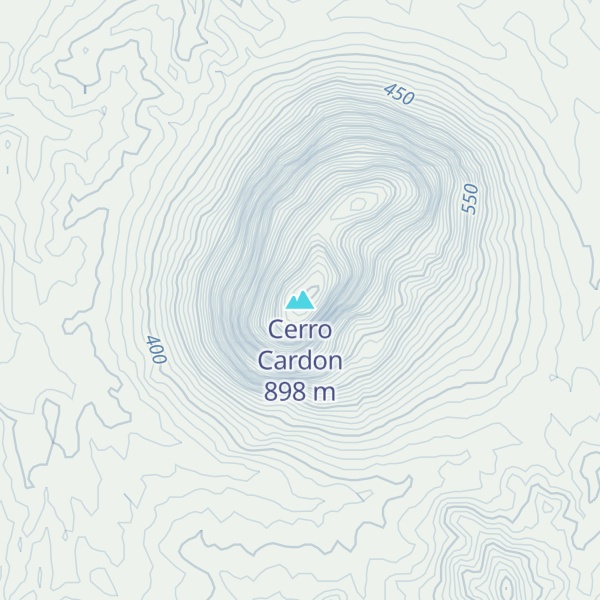 Map of Cerro Cardon