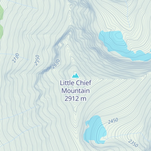 Map of Little Chief Mountain