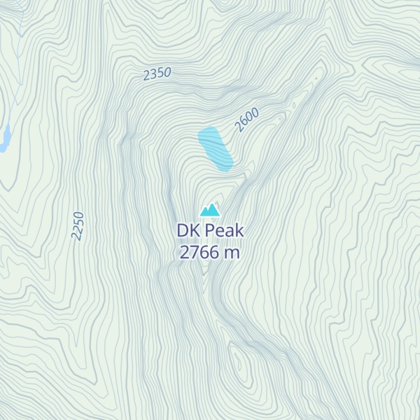 Map of DK Peak