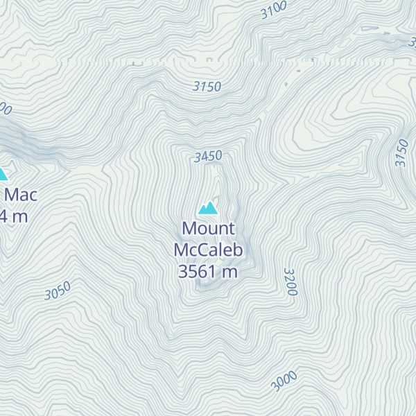 Map of Mount McCaleb