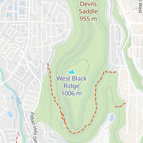 Map of West Black Ridge