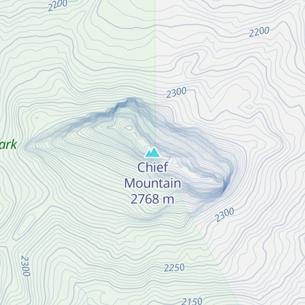 Map of Chief Mountain