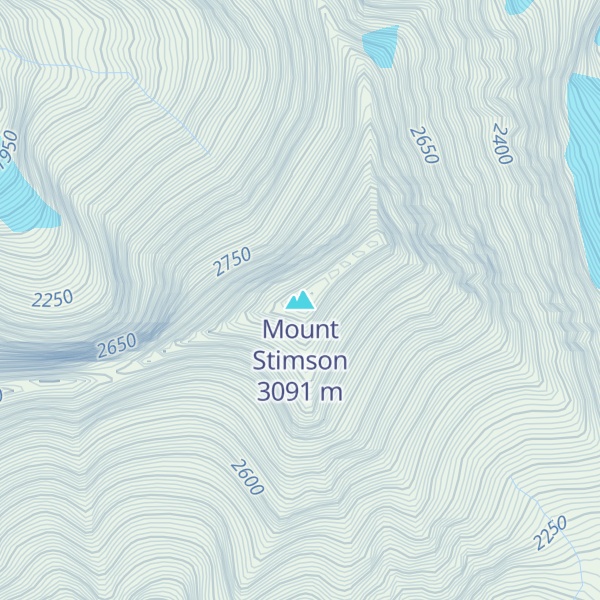 Map of Mount Stimson