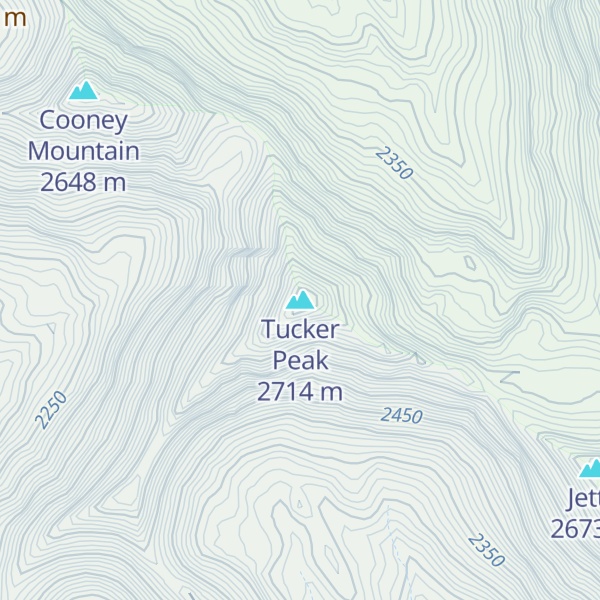 Map of Tucker Peak