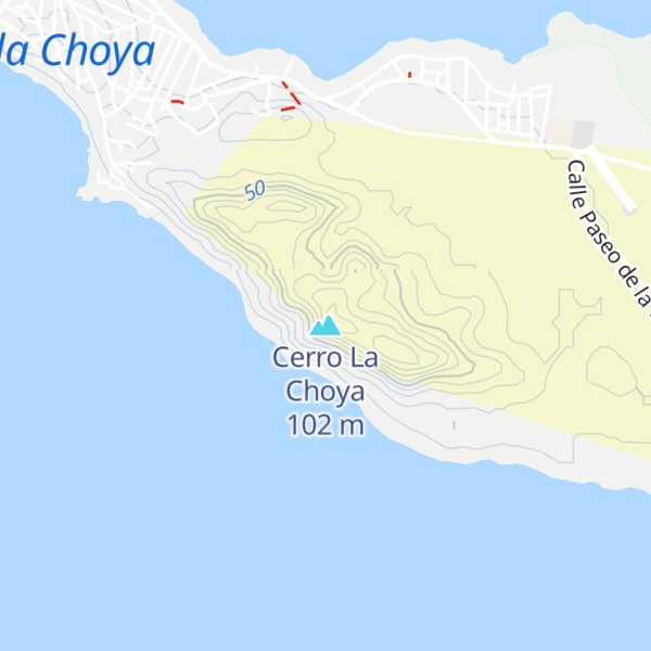 Map of Cerro La Choya