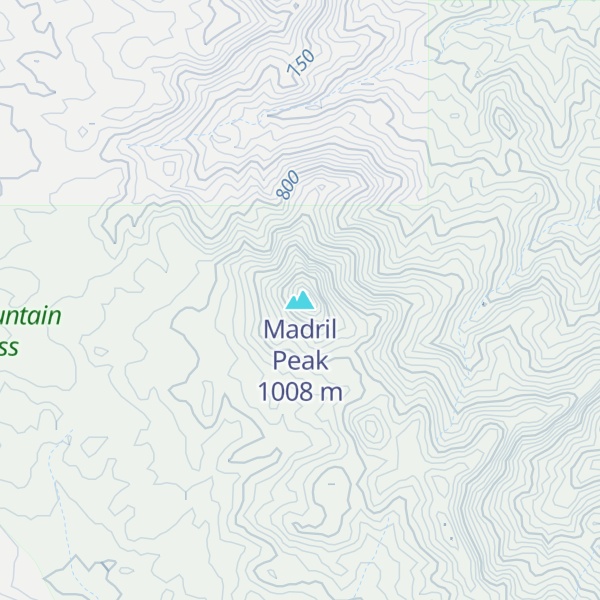 Map of Madril Peak