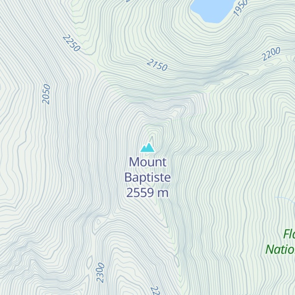 Map of Mount Baptiste