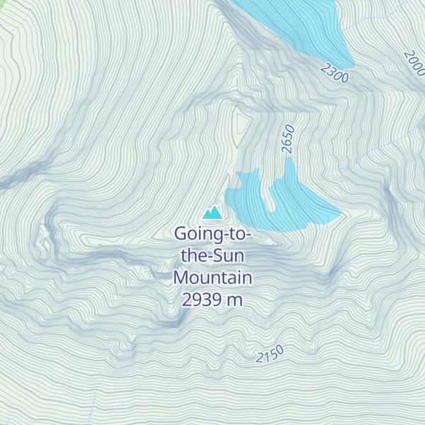 Map of Going-to-the-Sun Mountain