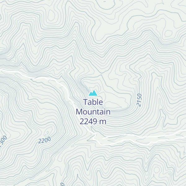 Map of Table Mountain