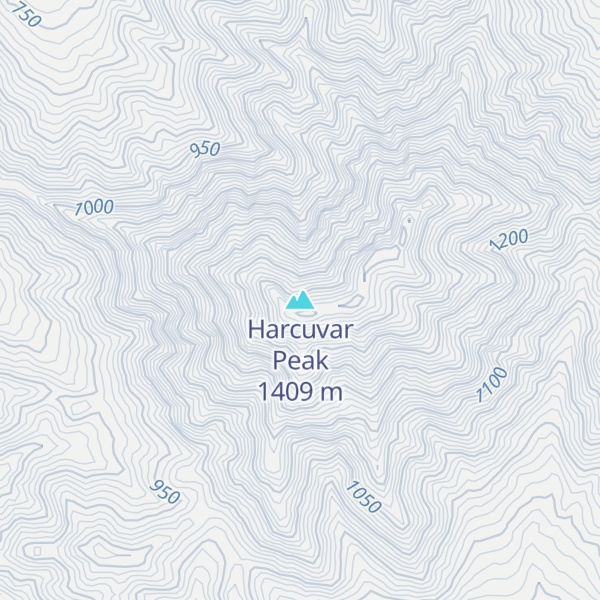 Map of Harcuvar Peak
