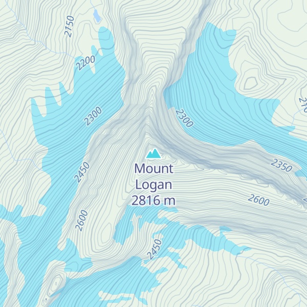 Map of Mount Logan