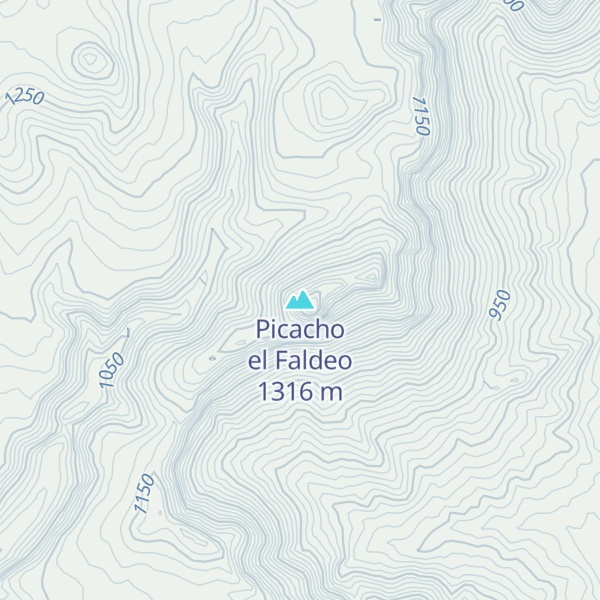 Map of Picacho el Faldeo